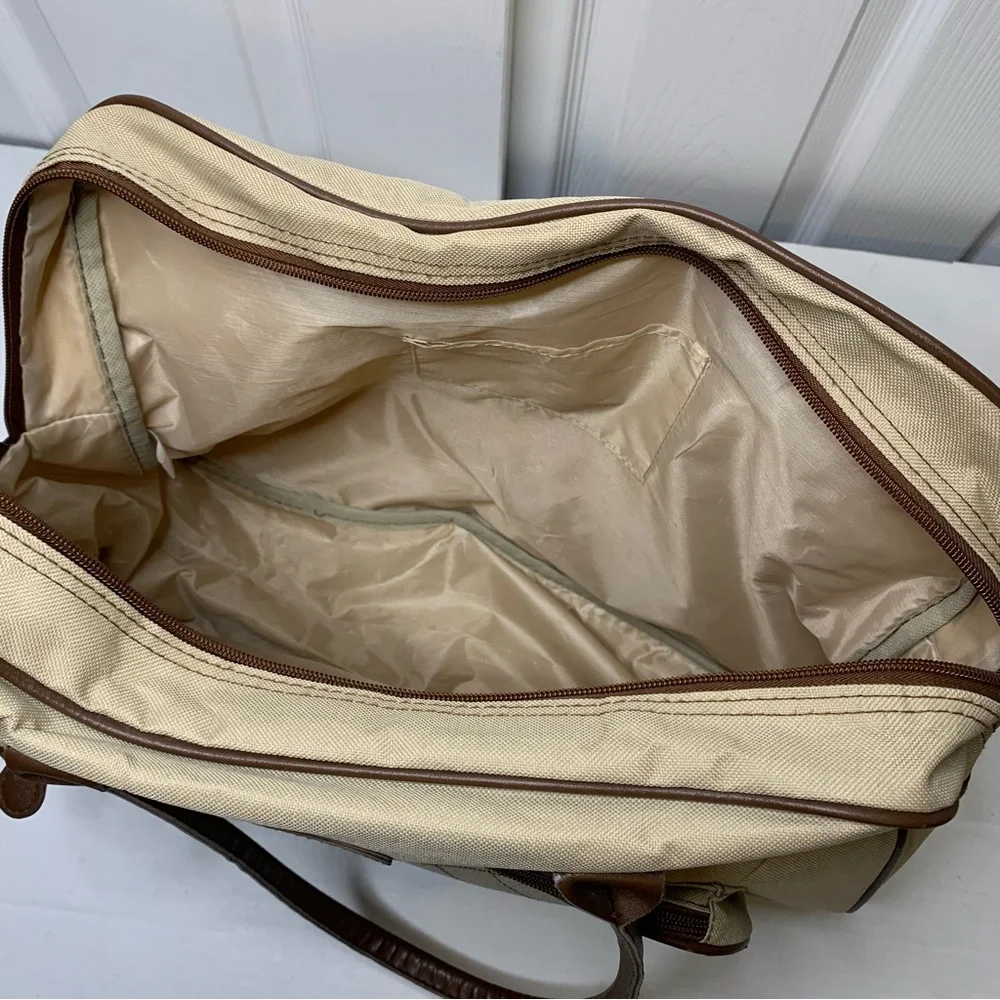 Roamans Beige Canvas Travel Overnight Bag/Satchel
